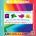 Kit origami. 40 colori arcobaleno. Con gadget
