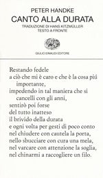 Canto alla durata. Testo tedesco a fronte